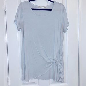 Light Blue Twist Front Top